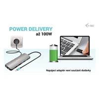 i-tec USB-C Metal Nano 2x HDMI Docking Station, PD 100W