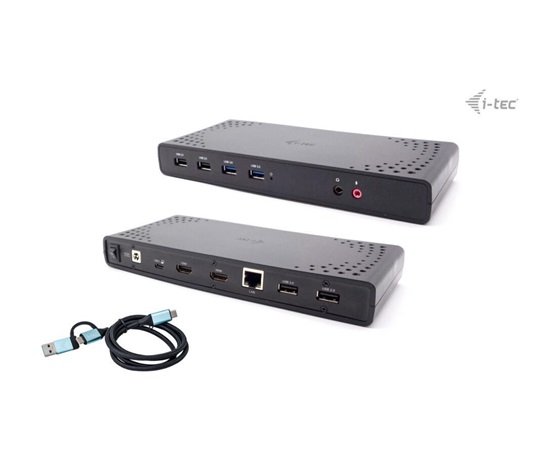 i-tec USB 3.0/USB-C/Thunderbolt, 2x HDMI Docking Station, PD 100W