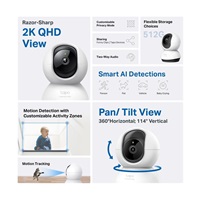 TP-Link Tapo C220 domácí-indoor kamera, (4MP, 2K QHD 1440p, IR 9m, WiFi, micro SD card)