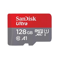 SanDisk MicroSDXC karta 128GB Ultra (140MB/s, A1 Class 10 UHS-I ) + adaptér