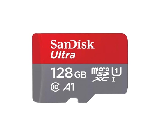 SanDisk MicroSDXC karta 128GB Ultra (140MB/s, A1 Class 10 UHS-I ) + adaptér