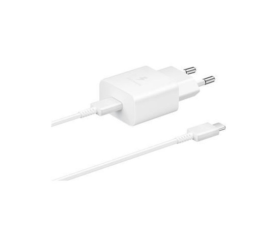 Cestovná nabíjačka Samsung EP-TA800XWE, rýchle nabíjanie 25 W, kábel USB-C, biela