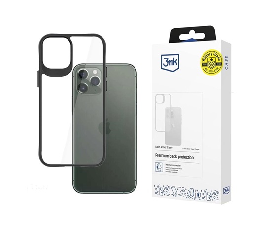3mk Satin Armor Case+ pro Apple iPhone 11 Pro, čirá