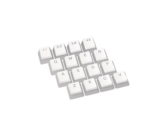 ENDORFY Klávesy PBT Pudding Onyx White Double shot, bílá