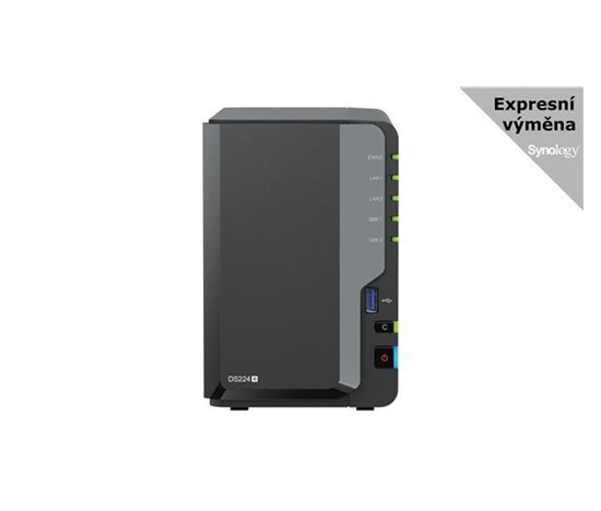 Synology DS224+ DiskStation (2C/CeleronJ4125/2,0-2,7GHz/2GBRAM/2xSATA/2xUSB3.2Gen1/2xGbE)