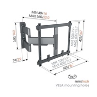 Vogel's TVM 5445 TV rameno 3 klouby M bílé