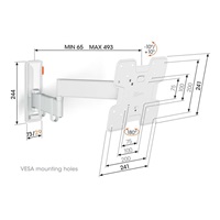 Vogel's TVM 3243W TV rameno 3 klouby S - bílé