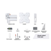 Vogel's TVM 3243W TV rameno 3 klouby S - bílé