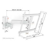 Vogel's TVM 3443W TV rameno 3 klouby M