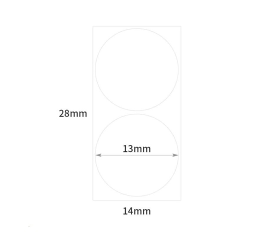 Niimbot štítky R 14x28mm 220ks WhiteRound B pro D11 a D110