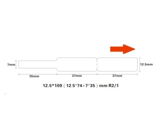 Niimbot štítky na kabely RXL 12,5x109mm 65ks White pro D11 a D110