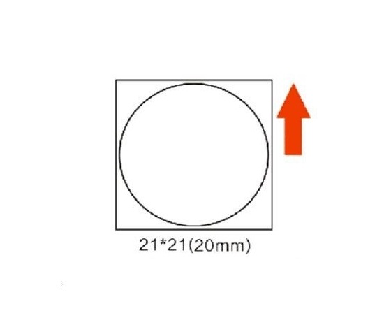 Niimbot štítky R 21x21mm 300ks RoundB pro B21, B21S, B3S, B1
