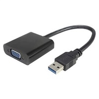 Popis produktu: Tento adaptér umožní přidat další display k počítači nebo notebooku prostřednictvím USB 3.0 portu, vytváří rozšířenou plochu - Video výstup: VGA Female Connector - Vstup : USB3.0 - Podporuje následující rozlišení: 640x480,720x480,768x576,800x600,1024x768,1280x720,1280x1024,1360x768, 1366x768, 1440x900,1600x1200,1680x1050,1920x1080 - Podporuje všechny Media přehrávače - Podporuje barvy: 16Bits and 32Bits - USB3.0 port Plug & Play Podporuje: Microsoft® Windows7(32/64-bit), Window8(