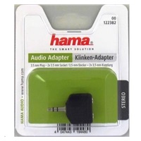 Hama jack vidlica - 2x jack zásuvka, 3,5 mm stereo