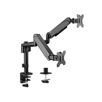 GEMBIRD Držák 2 monitorů na stůl MA-DA2P-01, naklápěcí, až do 32” a 9kg, černý