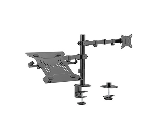GEMBIRD Držák monitoru na stůl s podstavcem pro notebook MA-DA-03, naklápěcí, až do 32” a 9kg, černý