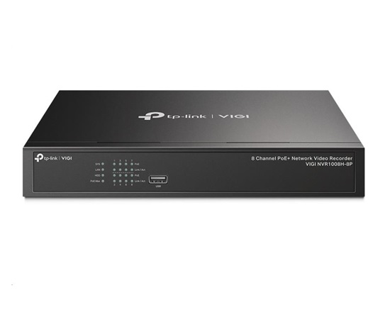 TP-Link VIGI NVR1008H-8P, videorekordér, 8 channels, 8xPoE, 1x100Mb/s LAN, 1xVGA,1xHDMI,2xUSB2.0