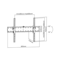 GEMBIRD Držák TV WM-70T-02, 37"-70" (40kg), náklopný