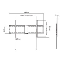 GEMBIRD Držák TV WM-90F-01, 43"-90" (70kg), pevný