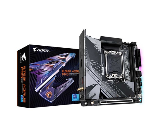 GIGABYTE MB Sc LGA1700 B760I AORUS PRO, Intel B760, 2xDDR5, 1xDP, 1xHDMI, mini-ITX