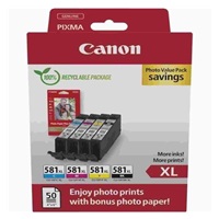 Canon CARTRIDGE CLI-581XL BK/C/M/Y PHOTO VALUE