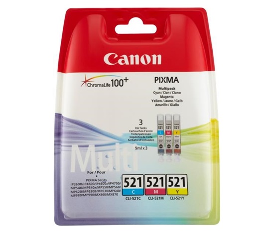 Canon CARTRIDGE pack CLI-521 C/M/Y SEC