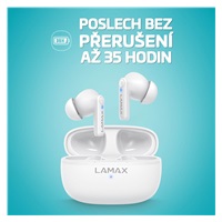 LAMAX Clips1 Play - špuntová sluchátka - bílé