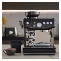 SAGE SES876BTR pákový kávovar, 1850 W, 15 barů, vestavěný mlýnek, parní tryska, černý