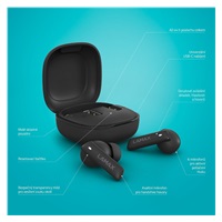 LAMAX Clips1 ANC - špuntová sluchátka - černé