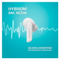 LAMAX Clips1 ANC- špuntová sluchátka - bílé