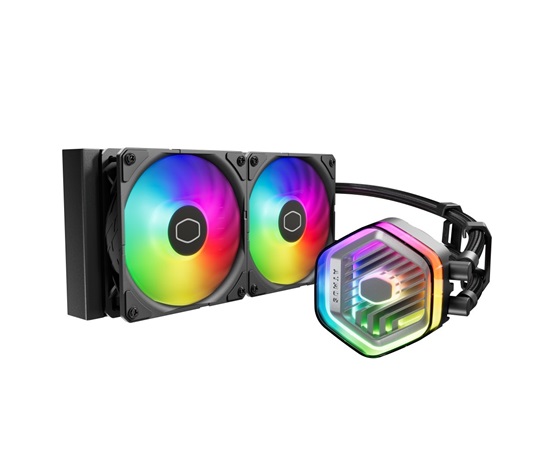 Cooler Master vodní chladič MasterLiquid 240 Atmos ARGB, 2x120mm, LGA1851, AM5, černá
