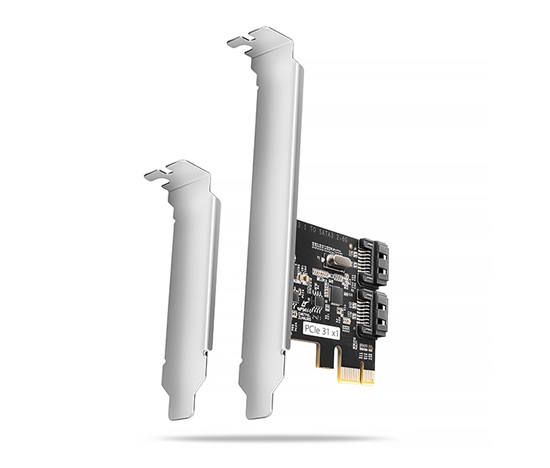 AXAGON PCES-SA4M2, PCIe radič - 2x interný SATA 6G port + 2x SATA M.2 slot, ASM1164, SP & LP