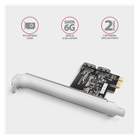 AXAGON PCES-SJ2, PCIe řadič - 2x interní SATA 6G port, JMB582, SP & LP