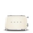 Smeg TSF01CREU toustovač / topinkovač, 2 toasty, 6 úrovní opékání, zásuvka na drobky, styl. 50. let, krémový