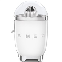 Smeg CJF11WHEU citrusový odšťavňovač, 70 W, manuální tlak, univerzální kužel z nerezové oceli, bílý