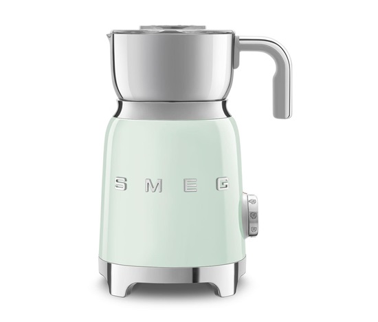 Smeg MFF11PGEU napěňovač mléka, 500 W, 600 ml / 2,5 šálku, horká čokoláda / mléko, lehká pěna, pastelově zelený