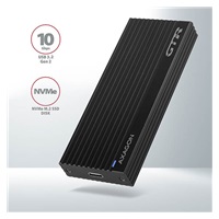 BAZAR - AXAGON EEM2-GTR, USB-C 3.2 Gen 2 - M.2 NVMe SSD kovový THIN RIB box - Po opravě (Náhradní krabice)