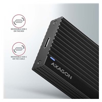 BAZAR - AXAGON EEM2-GTR, USB-C 3.2 Gen 2 - M.2 NVMe SSD kovový THIN RIB box - Po opravě (Náhradní krabice)