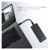 BAZAR - AXAGON EEM2-GTR, USB-C 3.2 Gen 2 - M.2 NVMe SSD kovový THIN RIB box - Po opravě (Náhradní krabice)