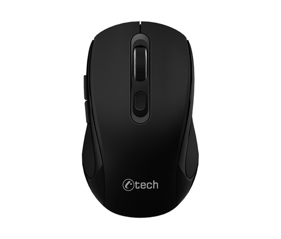 C-TECH myš Dual mode WLM-12BK, bezdrátová, 1600DPI, 6 tlačítek, černá, USB nano receiver