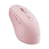 C-TECH myš Dual mode WLM-12PK, bezdrátová, 1600DPI, 6 tlačítek, růžová, USB nano receiver