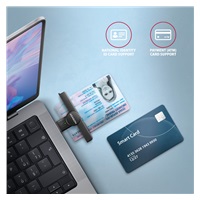 AXAGON CRE-SMPA, USB-A PocketReader čítačka kontaktných kariet ID card (eID klient)