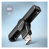 AXAGON CRE-SMPA, USB-A PocketReader čítačka kontaktných kariet ID card (eID klient)