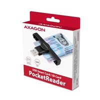 AXAGON CRE-SMPA, USB-A PocketReader čítačka kontaktných kariet ID card (eID klient)