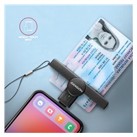 AXAGON CRE-SMPC, USB-C PocketReader čítačka kontaktných kariet ID card (eID klient)