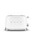 Smeg TSF01WHMEU toustovač / topinkovač, 2 toasty, 6 úrovní opékání, zásuvka na drobky, styl. 50. let, matně bílá