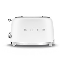 Smeg TSF01WHMEU toustovač / topinkovač, 2 toasty, 6 úrovní opékání, zásuvka na drobky, styl. 50. let, matně bílá