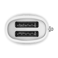 Smeg TSF01WHMEU toustovač / topinkovač, 2 toasty, 6 úrovní opékání, zásuvka na drobky, styl. 50. let, matně bílá