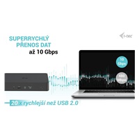 i-tec USB 3.0/USB-C/Thunderbolt 3 Professional Dual 4K Display Dock.st. Gen2, PD 100W