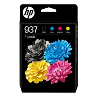 HP 937 CMYK Original Ink Cartridge 4-Pack (1,450 / 800 / 800 / 800 pages)